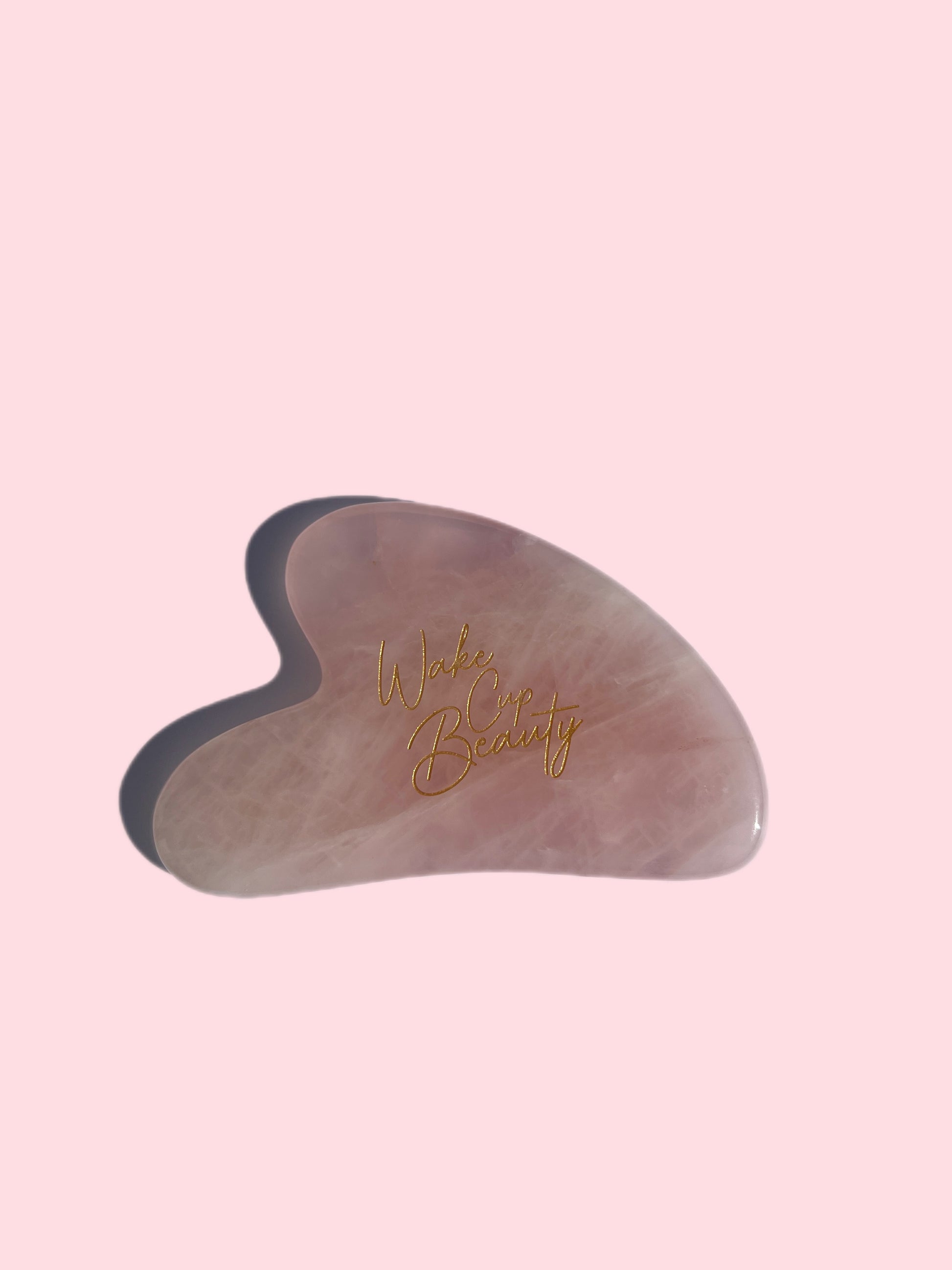 rose quartz gua sha, pink